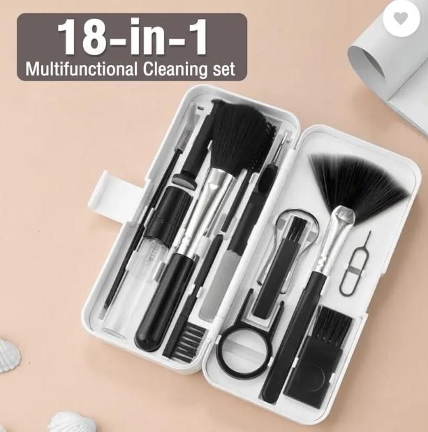 18-in-1 Multifunctional Cleaner Brush Kit – Laptop, Keyboard & Earphone Cleaning Tool