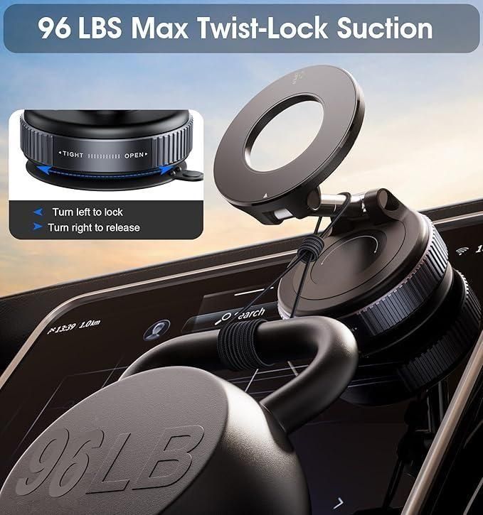 Vacuum Suction Magnetic Bracket – Universal Mobile Holder for Desk & Car