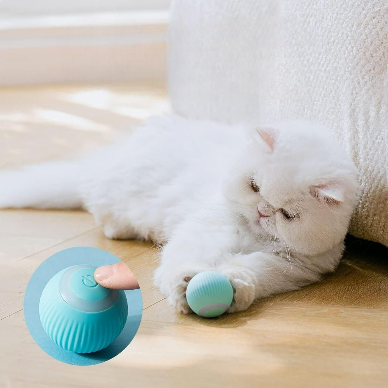 Smart LED 360° Rotating Cat Toy Ball – Rechargeable & Interactive Pet Toy with Automatic Movement