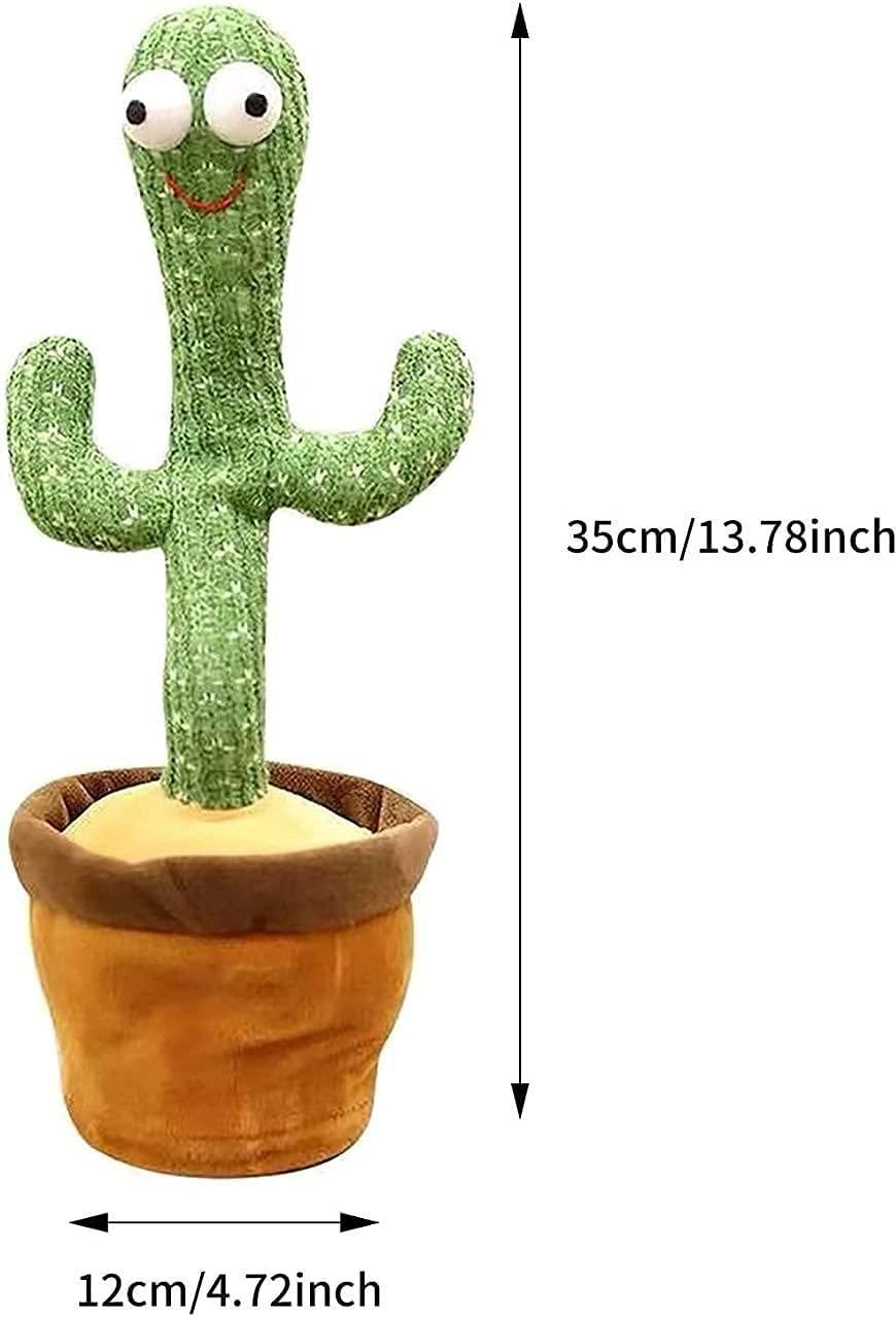 LED Musical Dancing & Mimicry Cactus Toy – Interactive Singing Plush