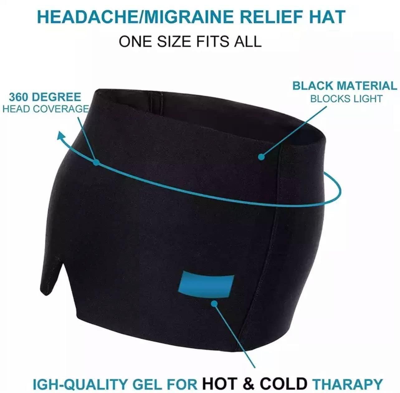 360° Migraine Relief Cap – Cold Therapy Headache Ice Wrap