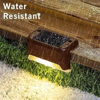 Solar Deck Lights Outdoor - Waterproof LED Path & Fence Lighting (Pack of 4)