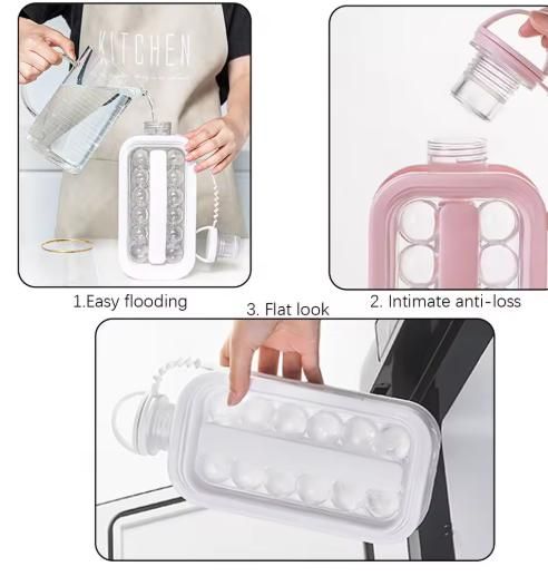 Ice Ball Maker with Bottle – Quick Releasing Ice Mould for Summer Drinks