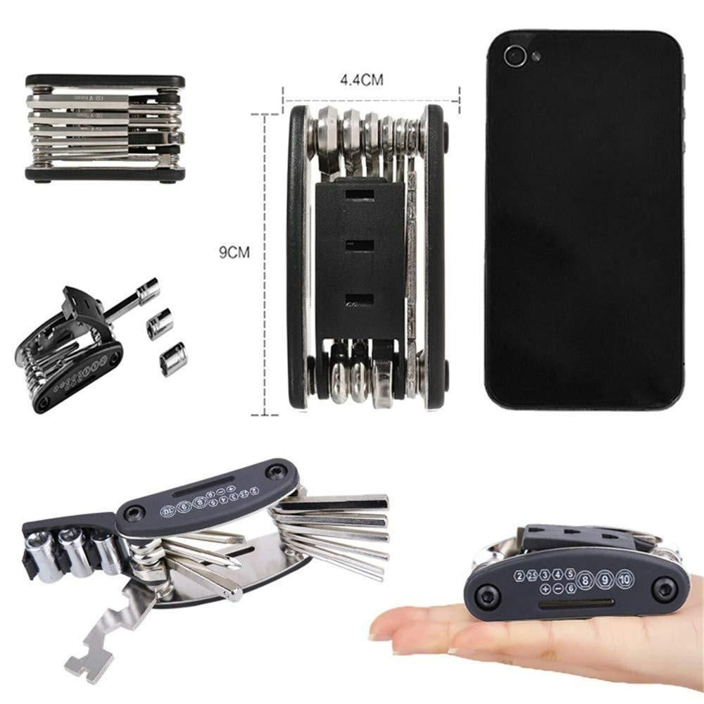 15-in-1 Multipurpose Bicycle Tool Kit - Portable Wrench & Hex Key Set