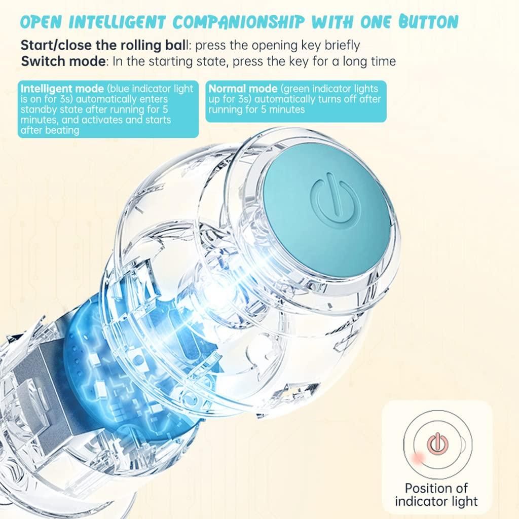 Smart LED 360° Rotating Cat Toy Ball – Rechargeable & Interactive Pet Toy with Automatic Movement