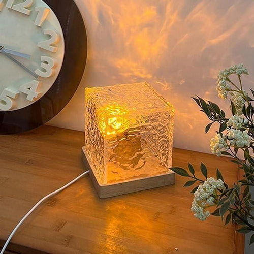 Water Ripple Aura Lamp – Rotating LED Night Light (Pack of 1)