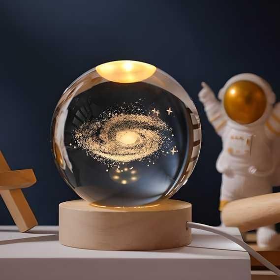 3D Crystal Lamp Ball - Illuminated Sphere with Assorted Colors