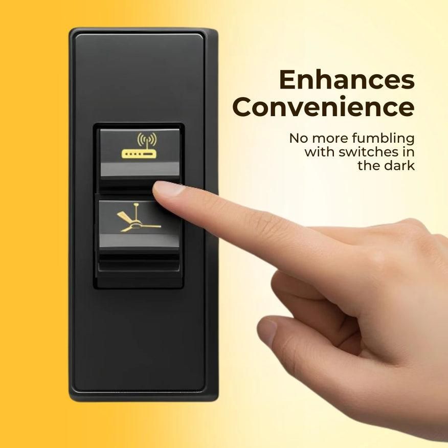 Gold Switch Icon Stickers – Fan, Light, AC & More