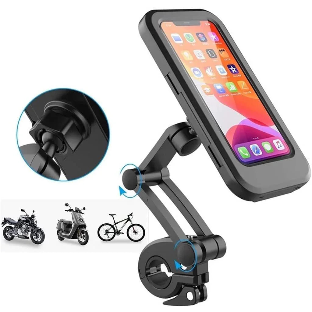 Universal 360° Rotation Bike Waterproof Cell Phone Holder with Touch Screen