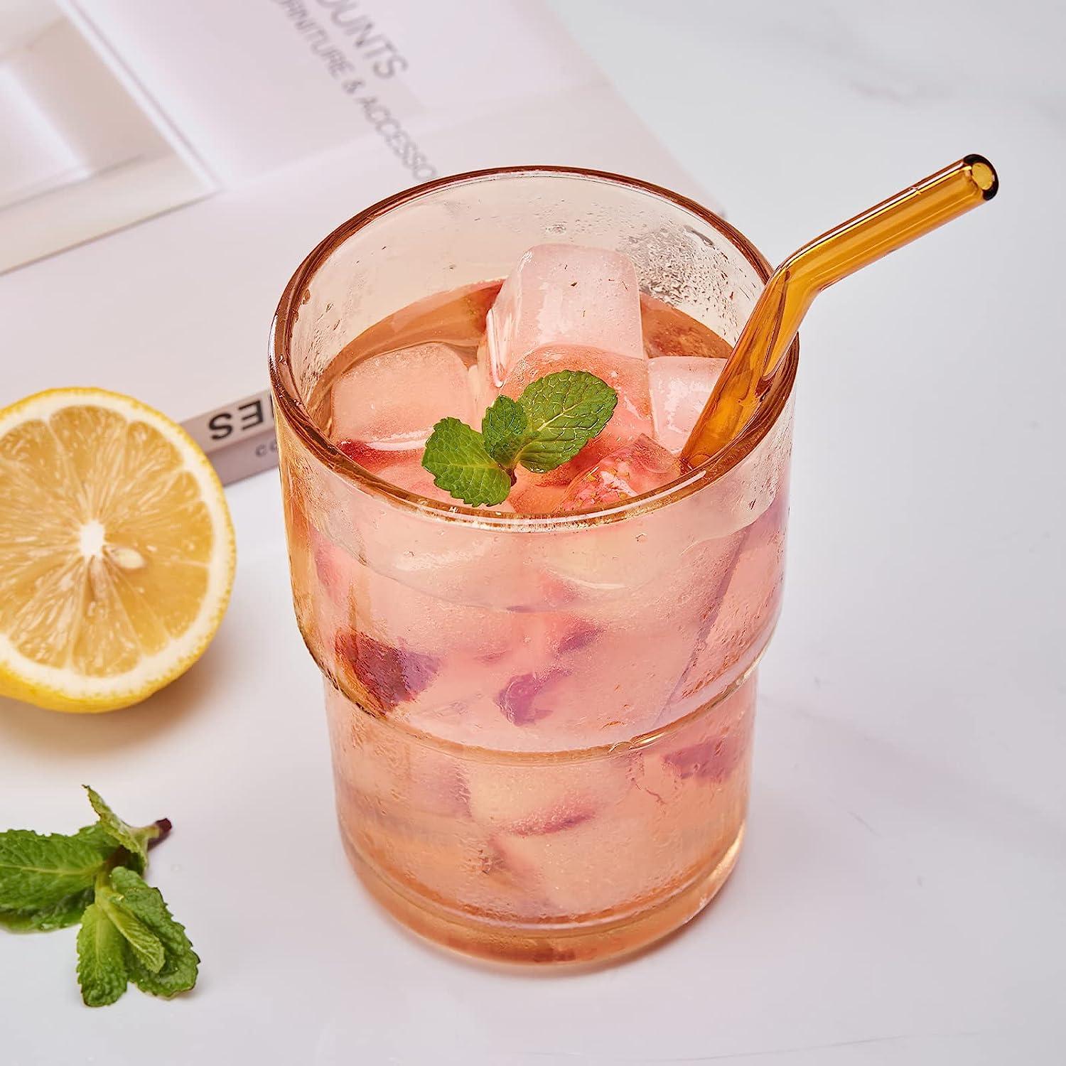 Over Twice Leak-Proof Glass Bottle with Straw – 300ml