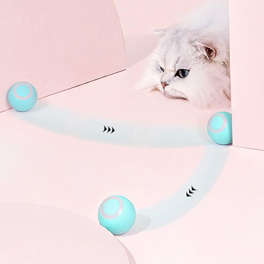 Smart LED 360° Rotating Cat Toy Ball – Rechargeable & Interactive Pet Toy with Automatic Movement