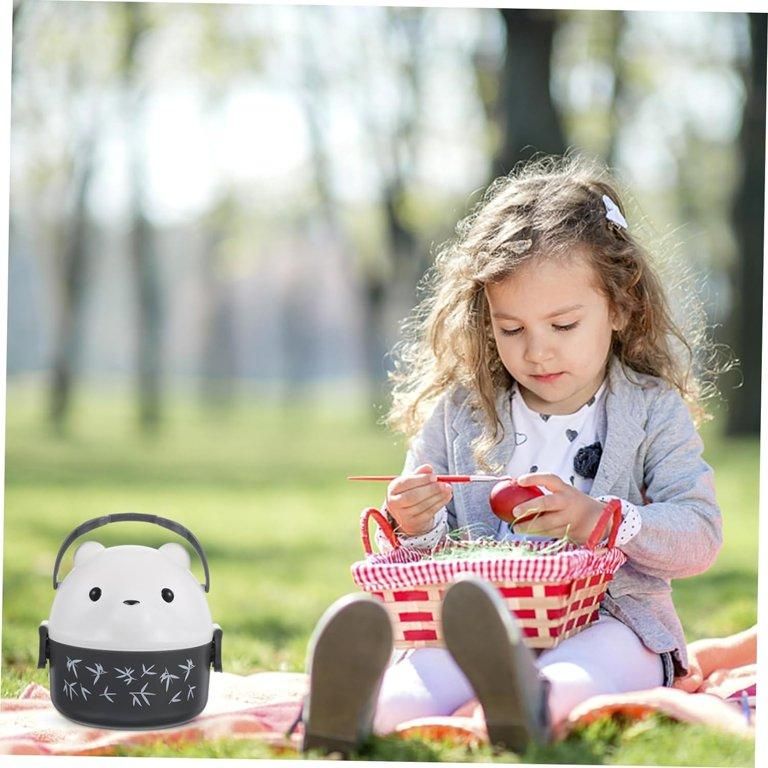 Cute Teddy Cartoon Tiffin Box - Leakproof Bento Lunch Box (Assorted Colors)