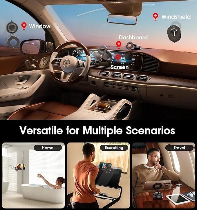 Vacuum Suction Magnetic Bracket – Universal Mobile Holder for Desk & Car