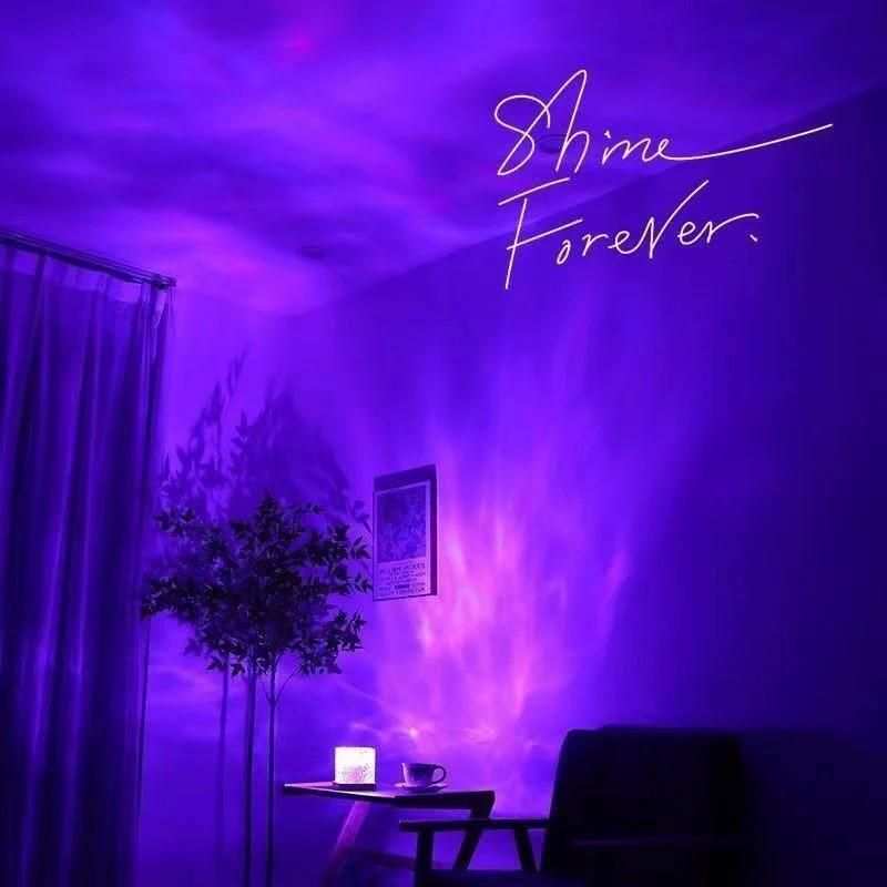 Water Ripple Aura Lamp – Rotating LED Night Light (Pack of 1)