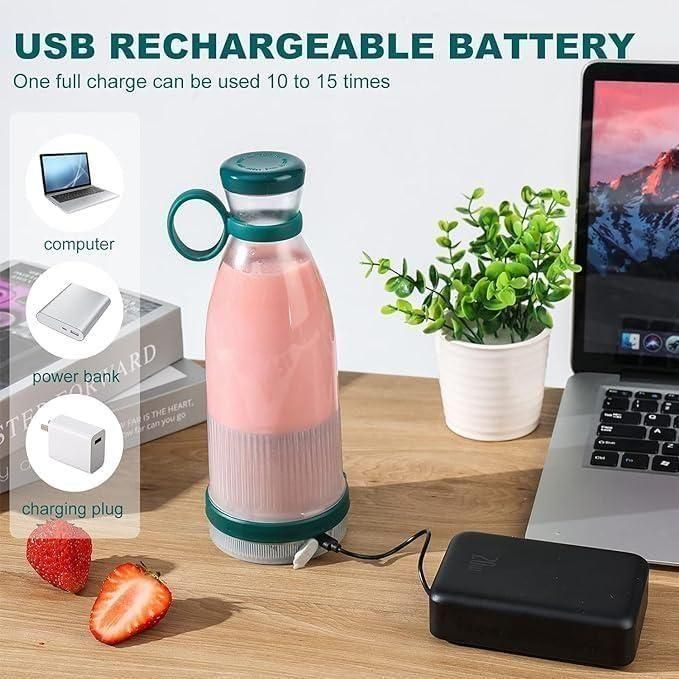 Multifunction Portable Mini Juice Blender – USB Rechargeable & Power Bank for Smoothies and Travel