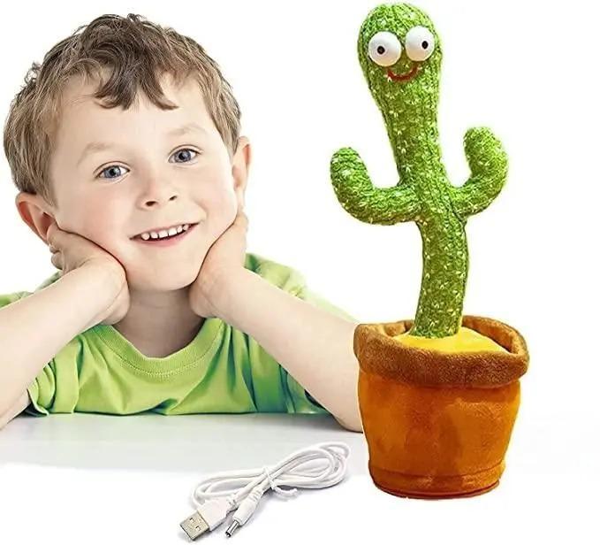 LED Musical Dancing & Mimicry Cactus Toy – Interactive Singing Plush