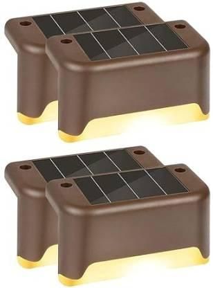 Solar Deck Lights Outdoor - Waterproof LED Path & Fence Lighting (Pack of 4)