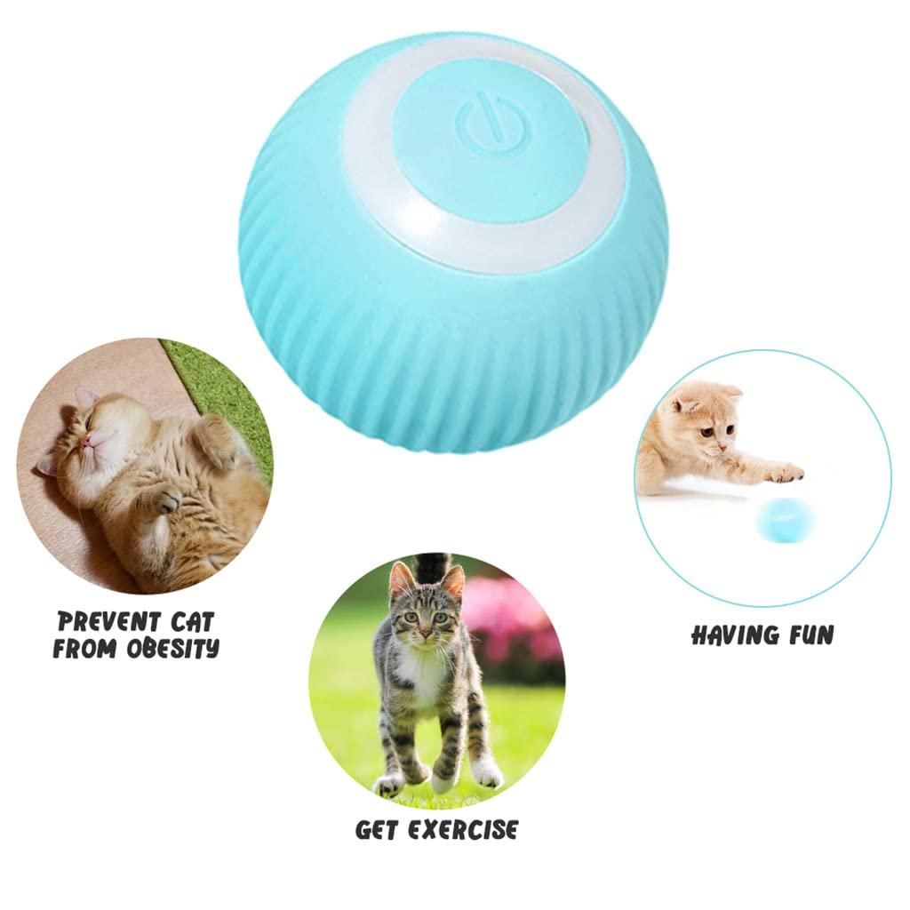 Smart LED 360° Rotating Cat Toy Ball – Rechargeable & Interactive Pet Toy with Automatic Movement