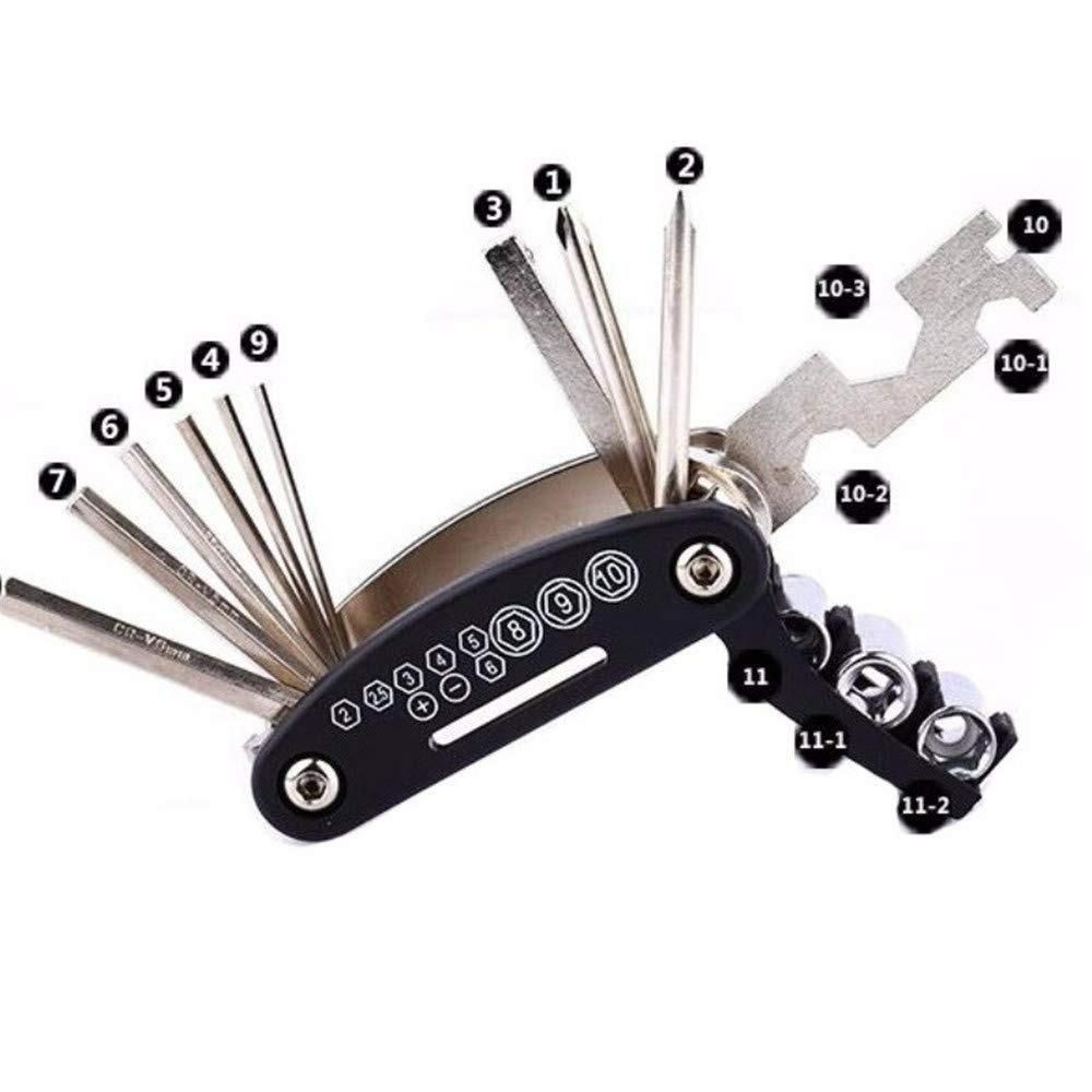 15-in-1 Multipurpose Bicycle Tool Kit - Portable Wrench & Hex Key Set