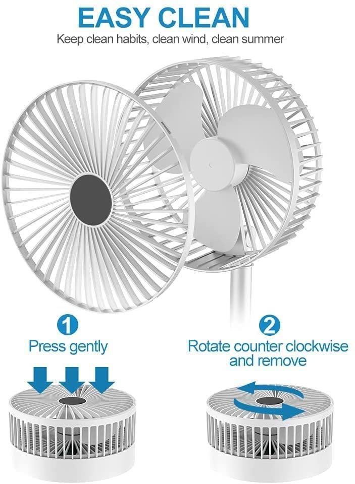 Powerful Rechargeable High-Speed Table Desk Fan - Portable & Quiet