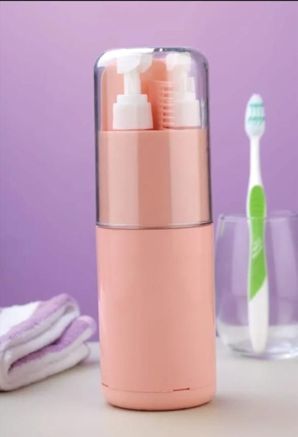 6-in-1 Portable Travel Kit - Leakproof Toothbrush, Dispenser & Essentials