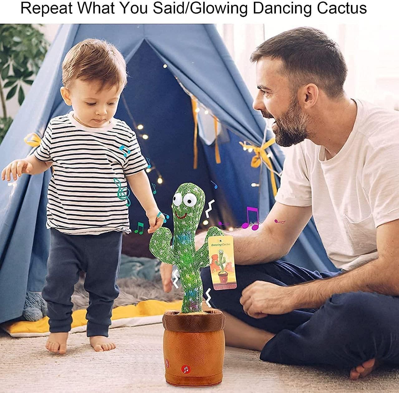 LED Musical Dancing & Mimicry Cactus Toy – Interactive Singing Plush
