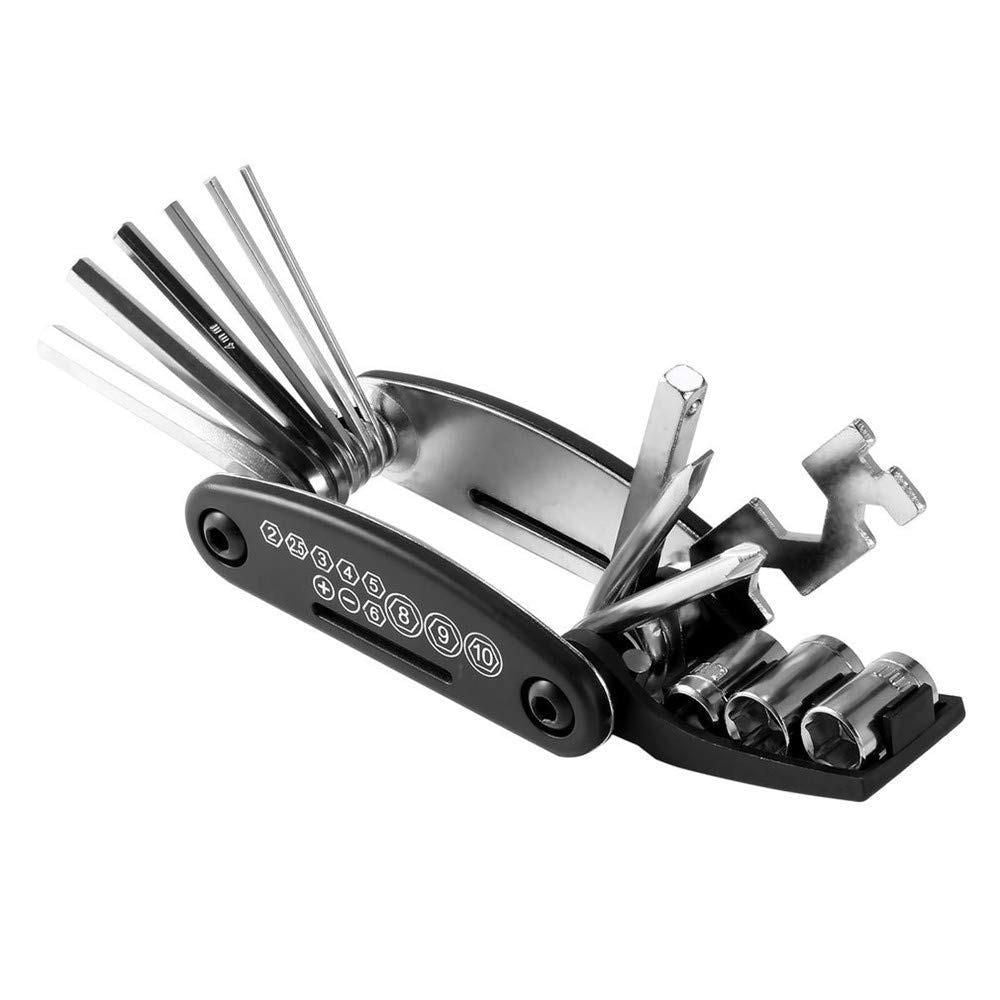 15-in-1 Multipurpose Bicycle Tool Kit - Portable Wrench & Hex Key Set