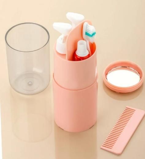 6-in-1 Portable Travel Kit - Leakproof Toothbrush, Dispenser & Essentials