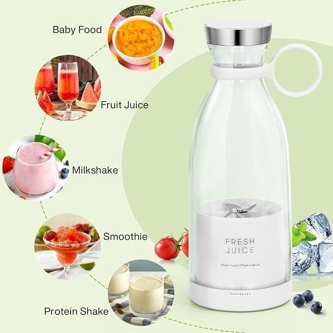 Multifunction Portable Mini Juice Blender – USB Rechargeable & Power Bank for Smoothies and Travel