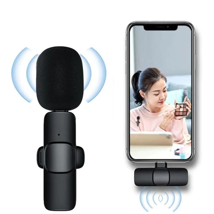 K8 Wireless Lavalier Microphone – Type-C & iPhone | Noise Cancelling | 360° Audio