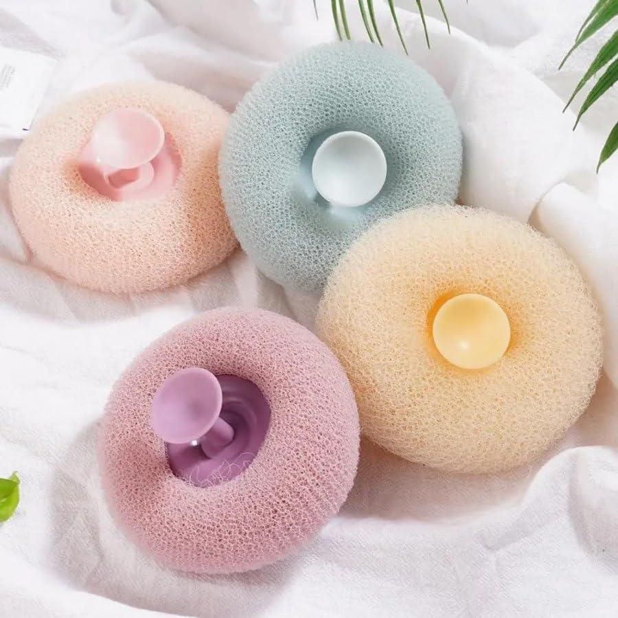 Silicone Bath Towel Scrub & Massage Shower Ball with Suction Cup