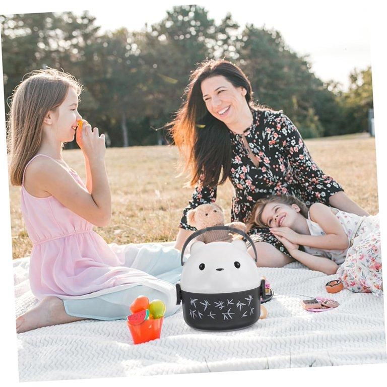 Cute Teddy Cartoon Tiffin Box - Leakproof Bento Lunch Box (Assorted Colors)