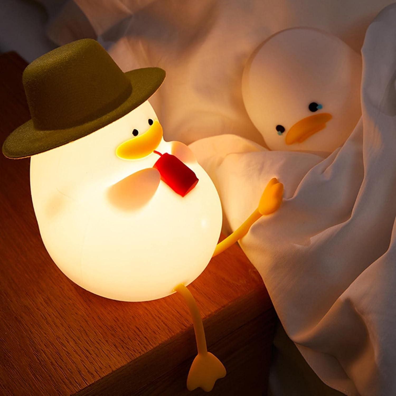 Duck Night Light – Soft Silicone LED Lamp