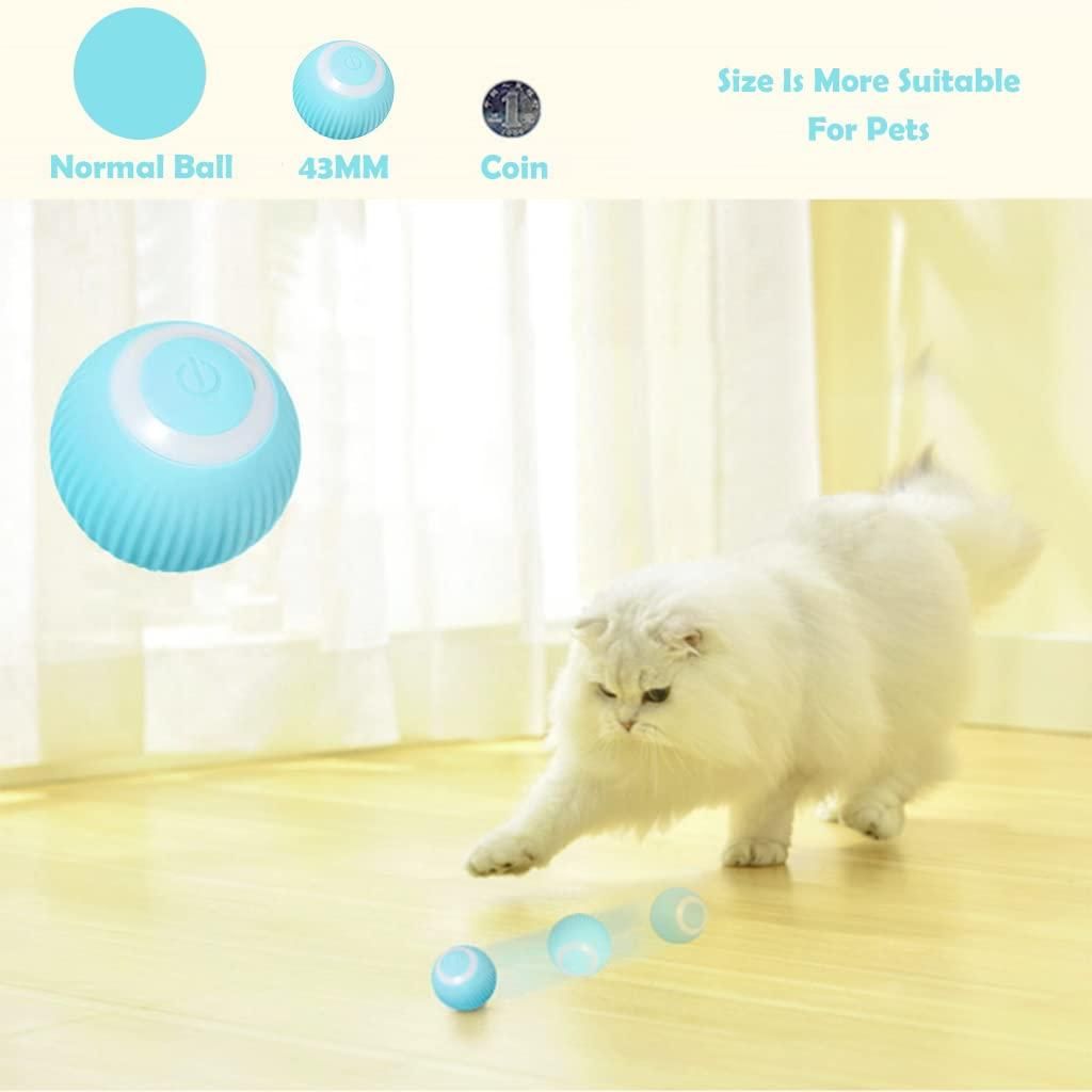 Smart LED 360° Rotating Cat Toy Ball – Rechargeable & Interactive Pet Toy with Automatic Movement