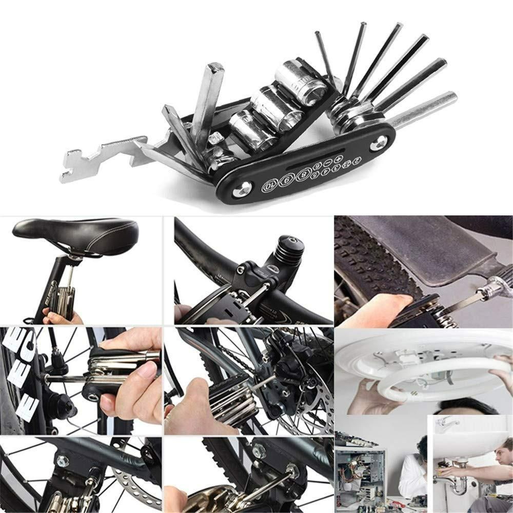 15-in-1 Multipurpose Bicycle Tool Kit - Portable Wrench & Hex Key Set