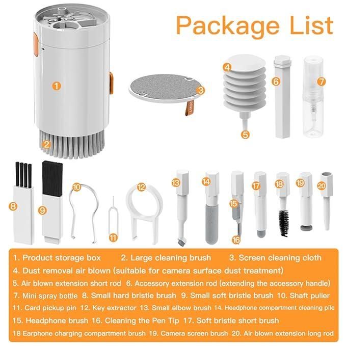 20-in-1 Electronic Cleaning Kit – Complete Airpods & Gadget Cleaner with Vacuum, Brushes & More