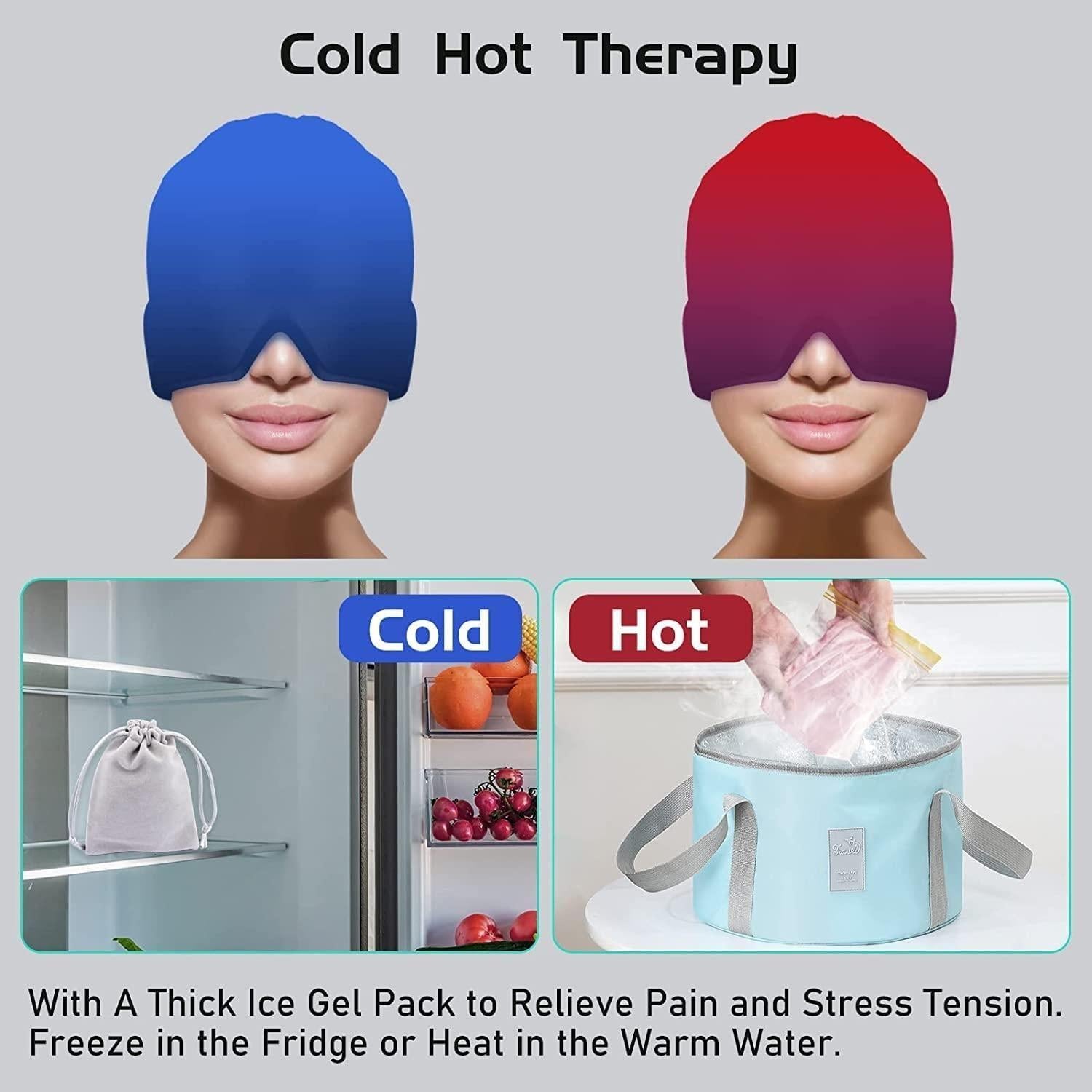 360° Migraine Relief Cap – Cold Therapy Headache Ice Wrap