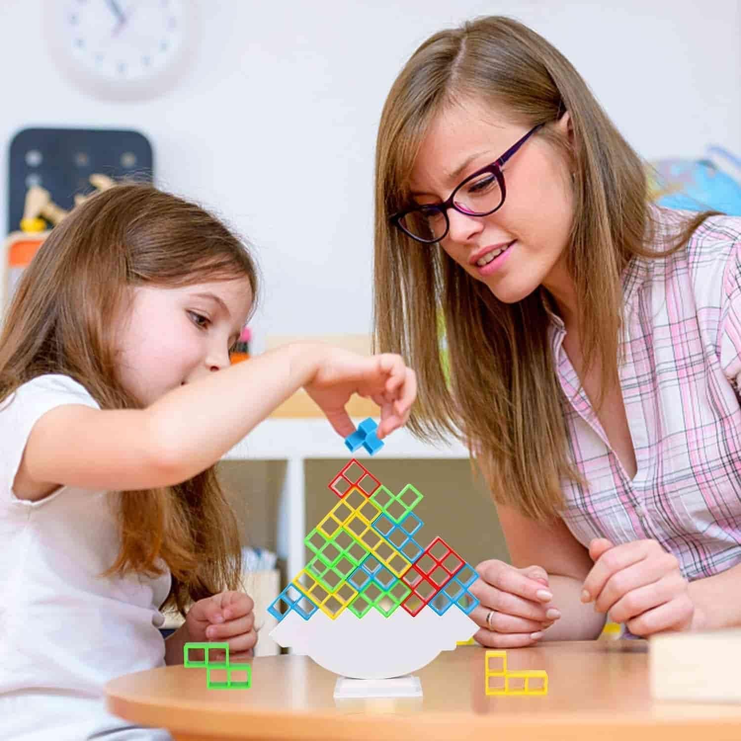 Tricky Tower Balance Blocks Game – Fun Stacking Toy for Kids to Learn Colors & Skills