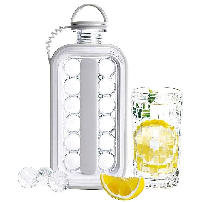 Ice Ball Maker with Bottle – Quick Releasing Ice Mould for Summer Drinks