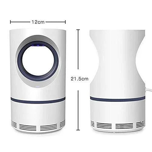Compact white LED mosquito killer lamp with cylindrical design and ventilation slots