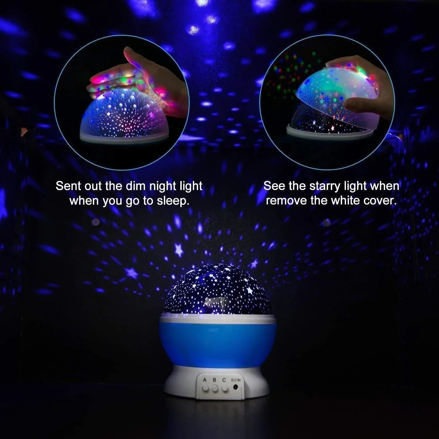 rfyrru-0i star projector night light for kids with colorful star patterns and removable white cover